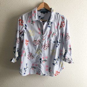 Tommy Hilfiger Floral Button Down Shirt Size Large